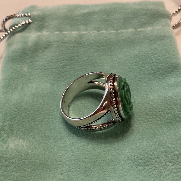 Carolyn Pollack Santa Fe Sage Collection Carved Turquoise Ring, size 7 - Picture 2 of 5